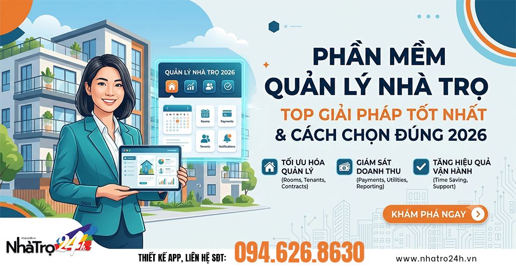 Phần Mềm Quản Lý Nhà Trọ: Top Giải Pháp Tốt Nhất & Cách Chọn Đúng 2026 - Hướng dẫn phần mềm quản lý nhà trọ