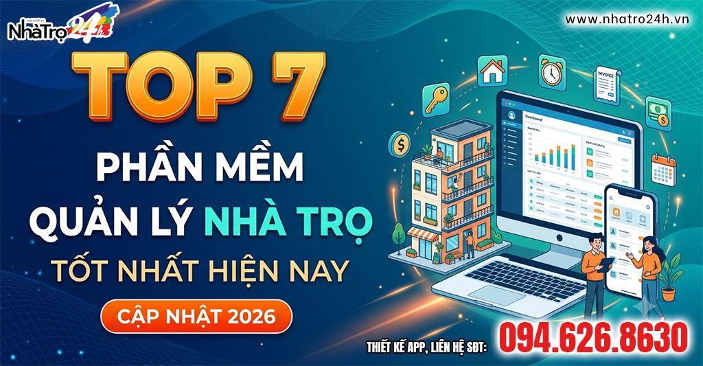 Top 7 Phần Mềm Quản Lý Nhà Trọ Tốt Nhất Hiện Nay (Cập Nhật 2026) - Hướng dẫn phần mềm quản lý nhà trọ
